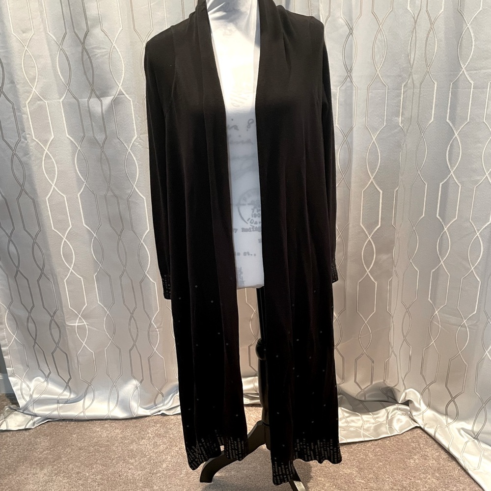 Arden B size small black strung/cardigan